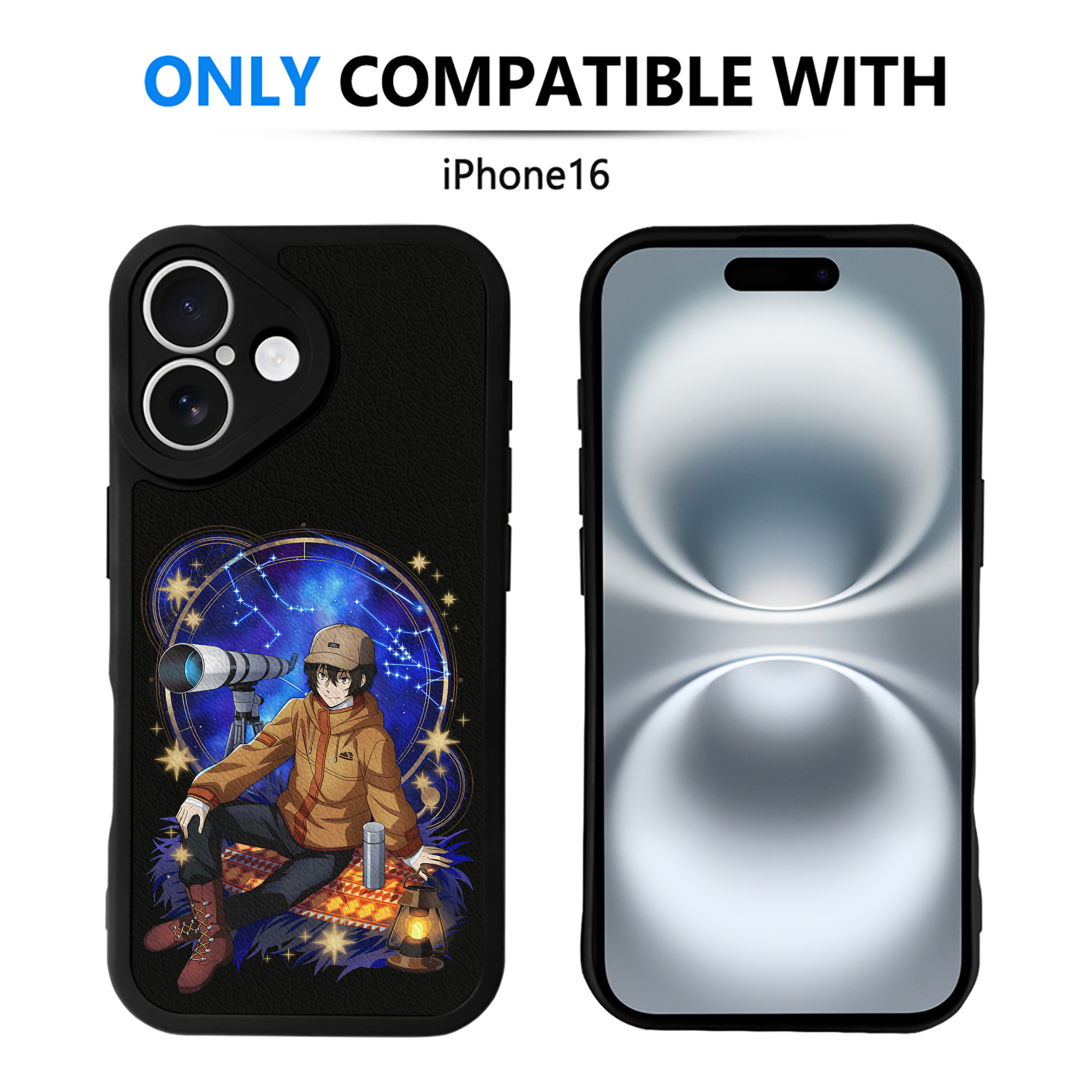 （画像用） 文豪ストレイドッグス Bungo Stray Dogs 【iPhone 16シリーズ対応】シリコンスマホケース（レザー調） 材質：シリコン